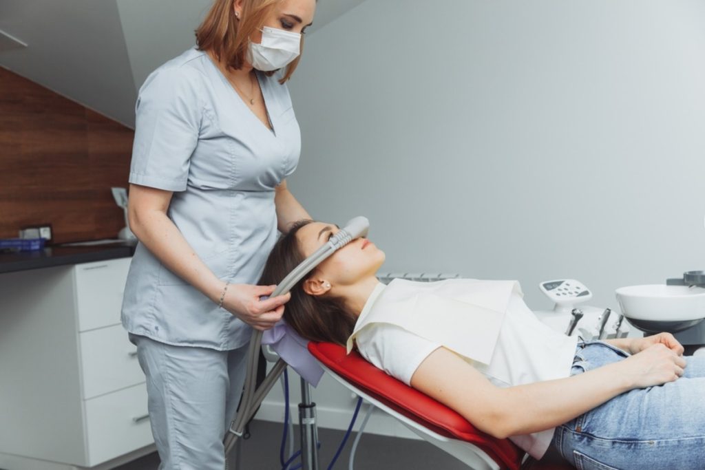 patient receiving dental sedation